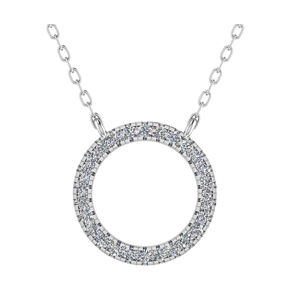 Circle Diamond Pendant (Chain included)